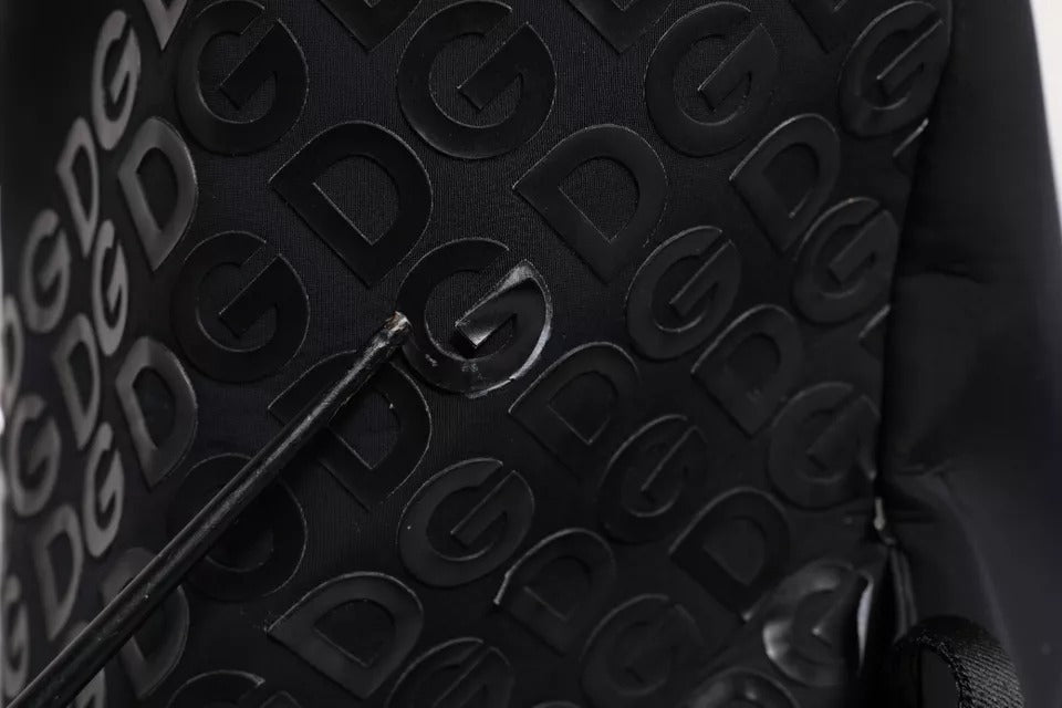 Dolce & Gabbana Black Neoprene Nylon DG Logo School Backpack II Dolce & Gabbana