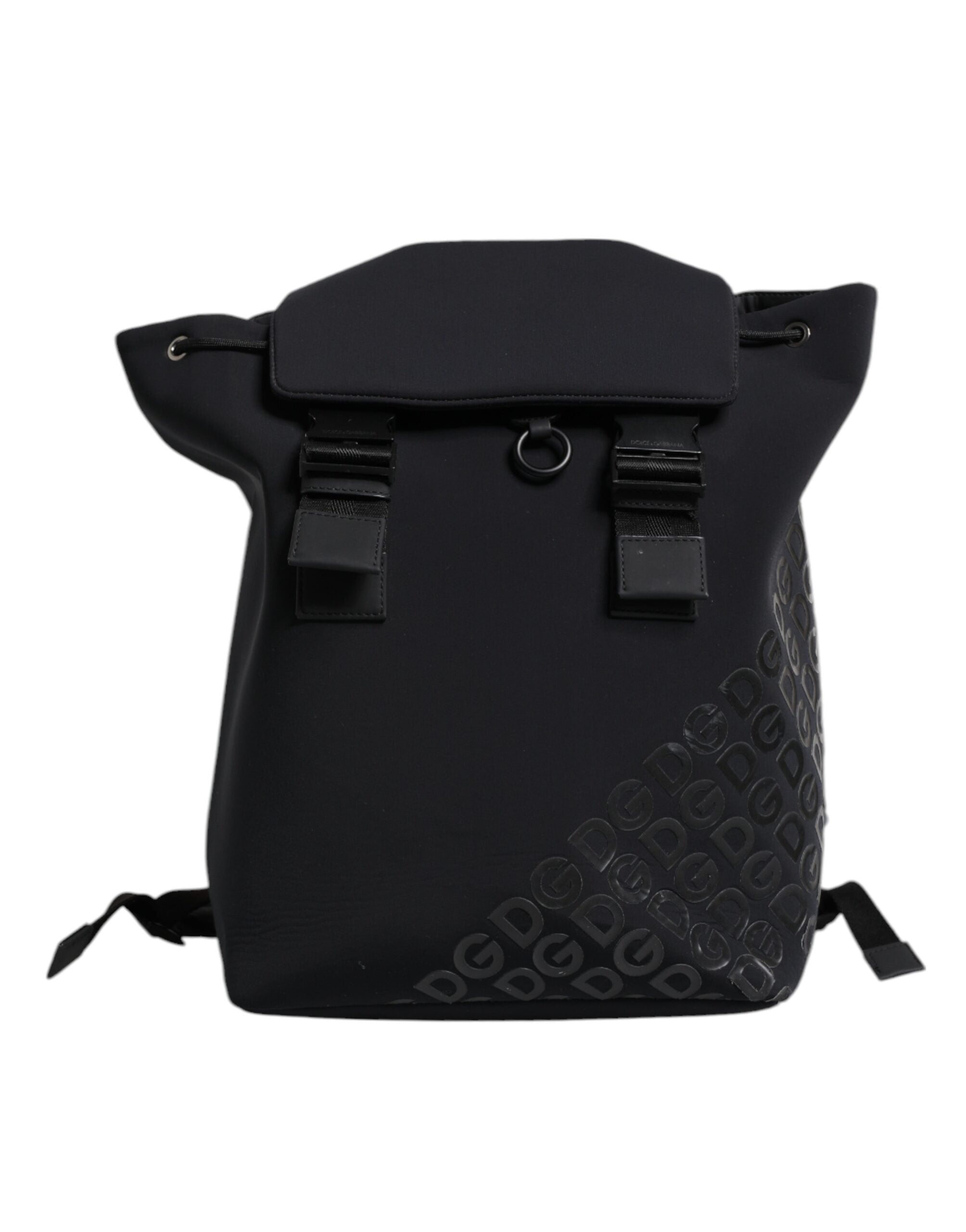 Dolce & Gabbana Black Neoprene Nylon DG Logo School Backpack IV Dolce & Gabbana