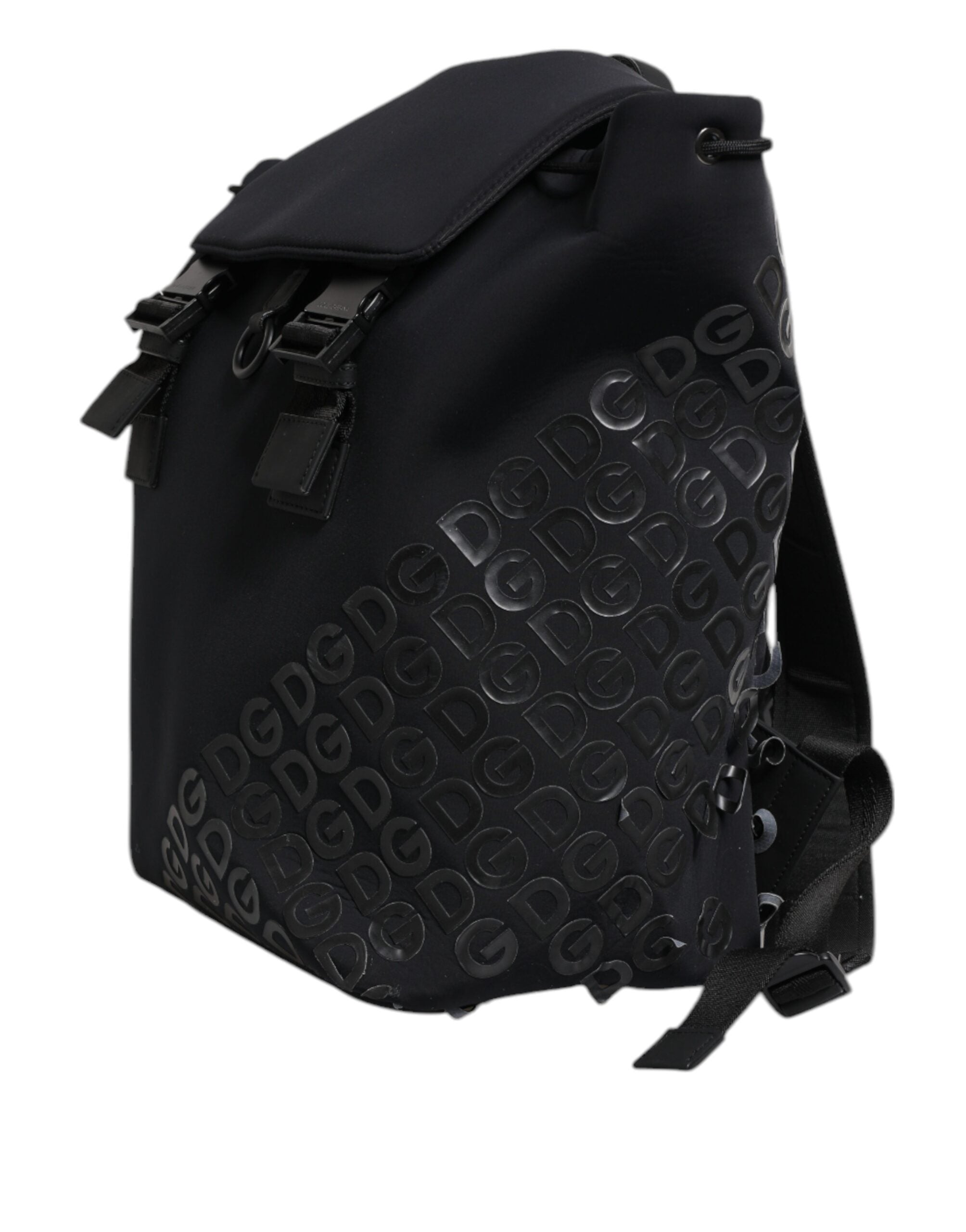 Dolce & Gabbana Black Neoprene Nylon DG Logo School Backpack IV Dolce & Gabbana