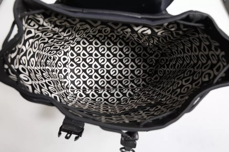 Dolce & Gabbana Black Neoprene Nylon DG Logo School Backpack IV Dolce & Gabbana