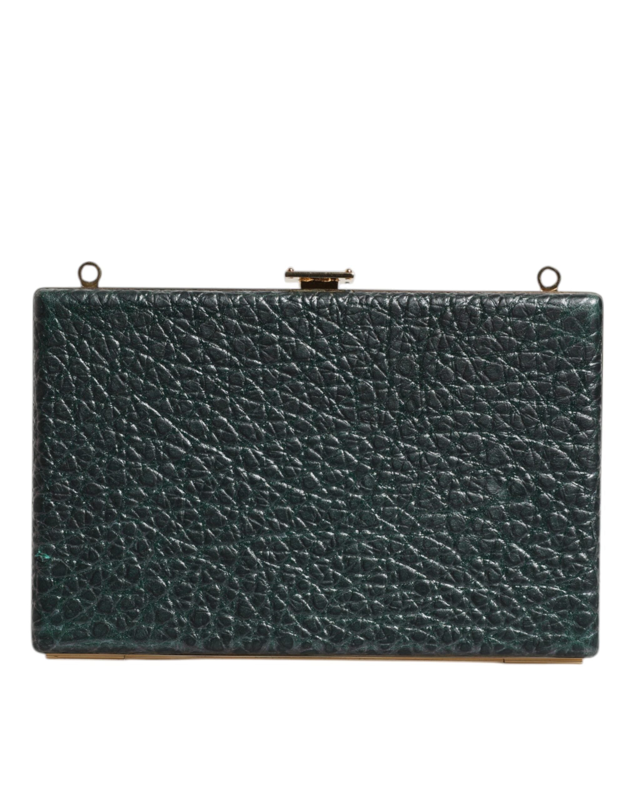 Dolce & Gabbana Black Leather Clutch Evening Crossbody Bag Dolce & Gabbana