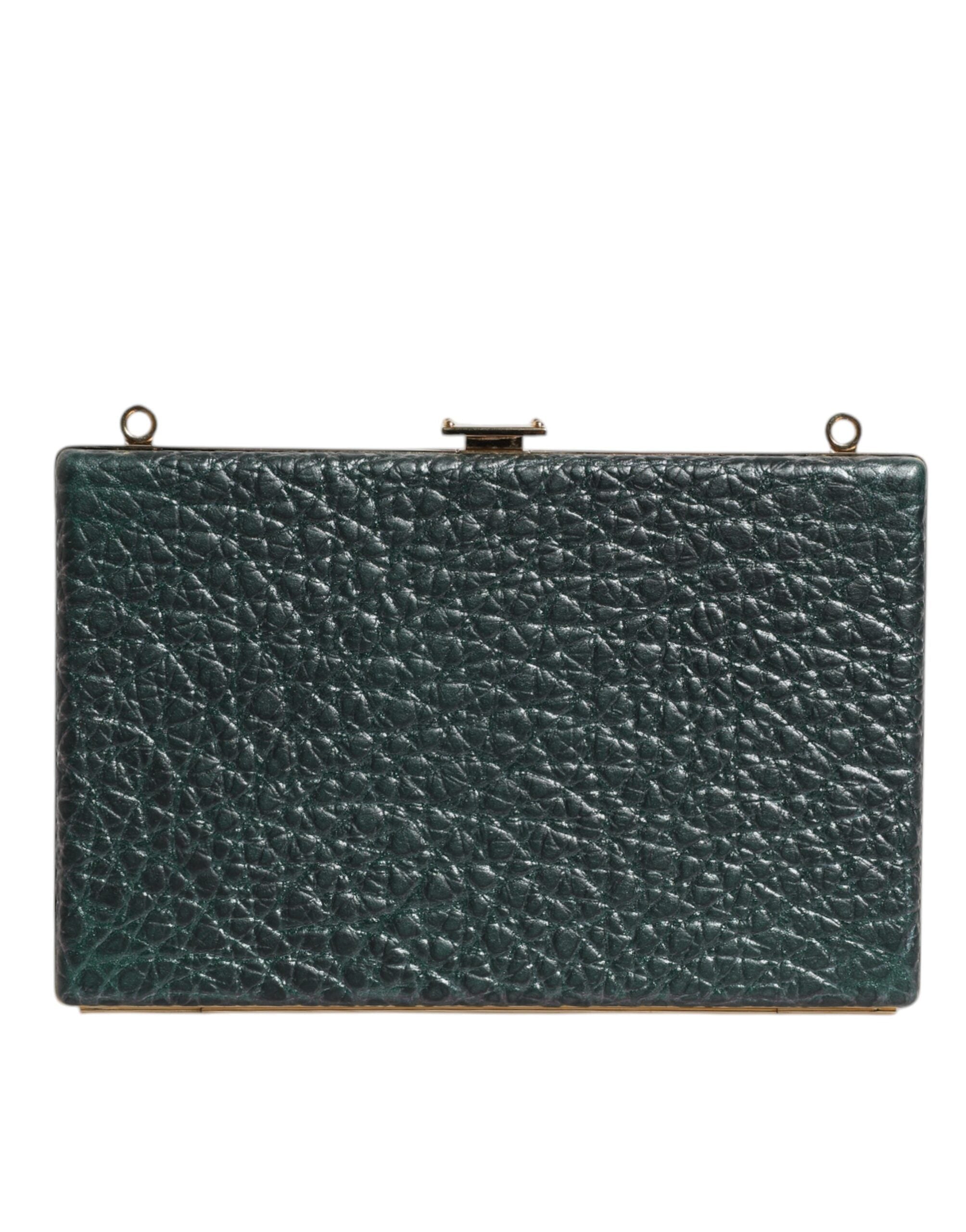 Dolce & Gabbana Black Leather Clutch Evening Crossbody Bag Dolce & Gabbana