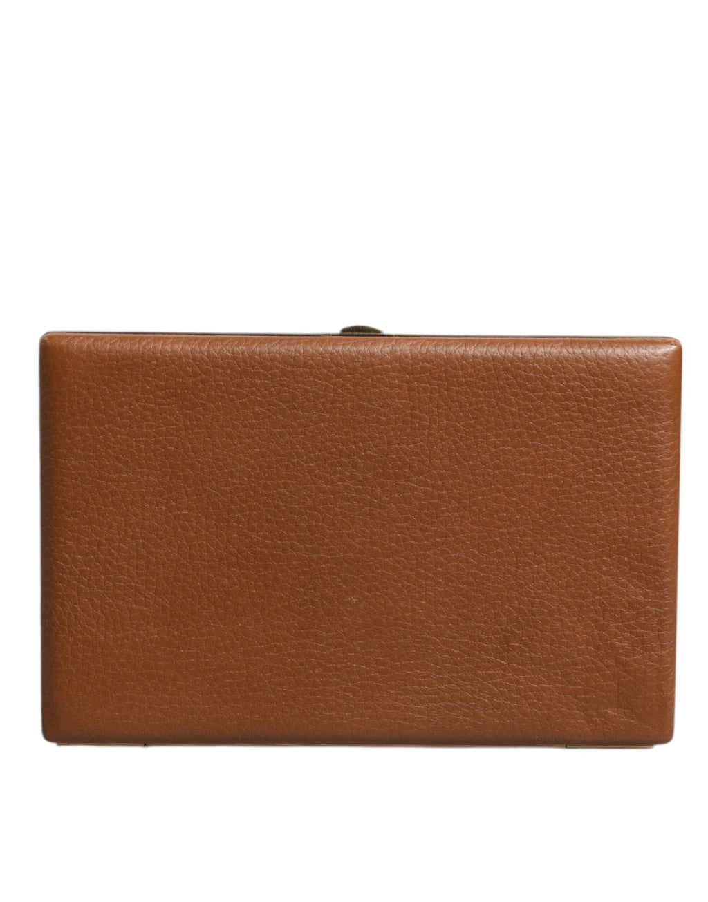 Dolce & Gabbana Brown Leather Clutch Evening Crossbody Bag Dolce & Gabbana