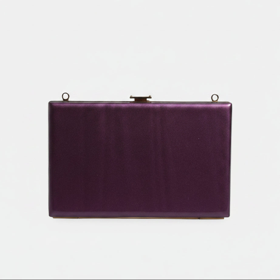 Dolce & Gabbana Purple Leather Clutch Evening Crossbody Bag Dolce & Gabbana