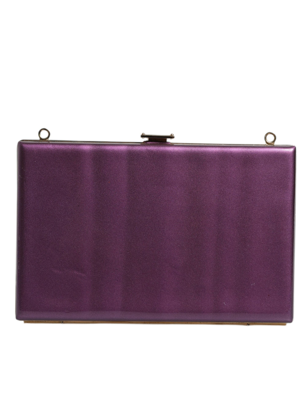 Dolce & Gabbana Purple Leather Clutch Evening Crossbody Bag Dolce & Gabbana