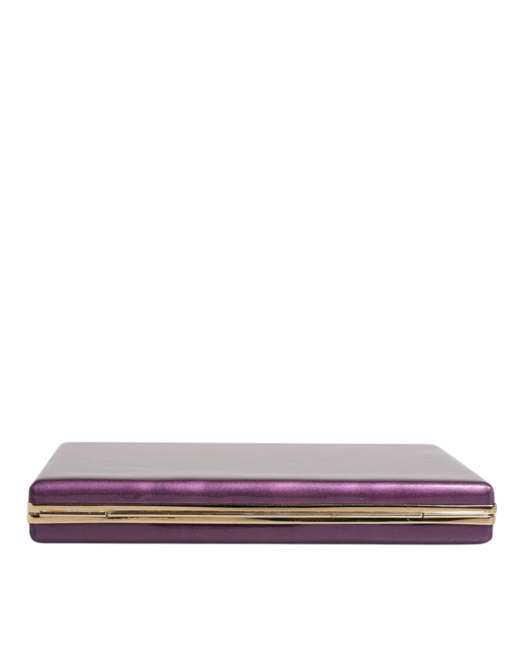 Dolce & Gabbana Purple Leather Clutch Evening Crossbody Bag Dolce & Gabbana
