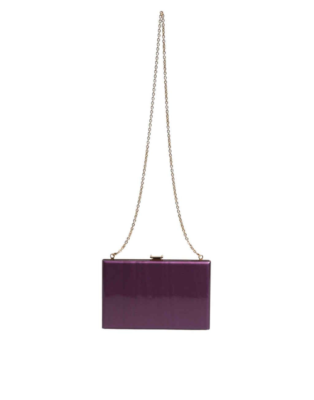 Dolce & Gabbana Purple Leather Clutch Evening Crossbody Bag Dolce & Gabbana