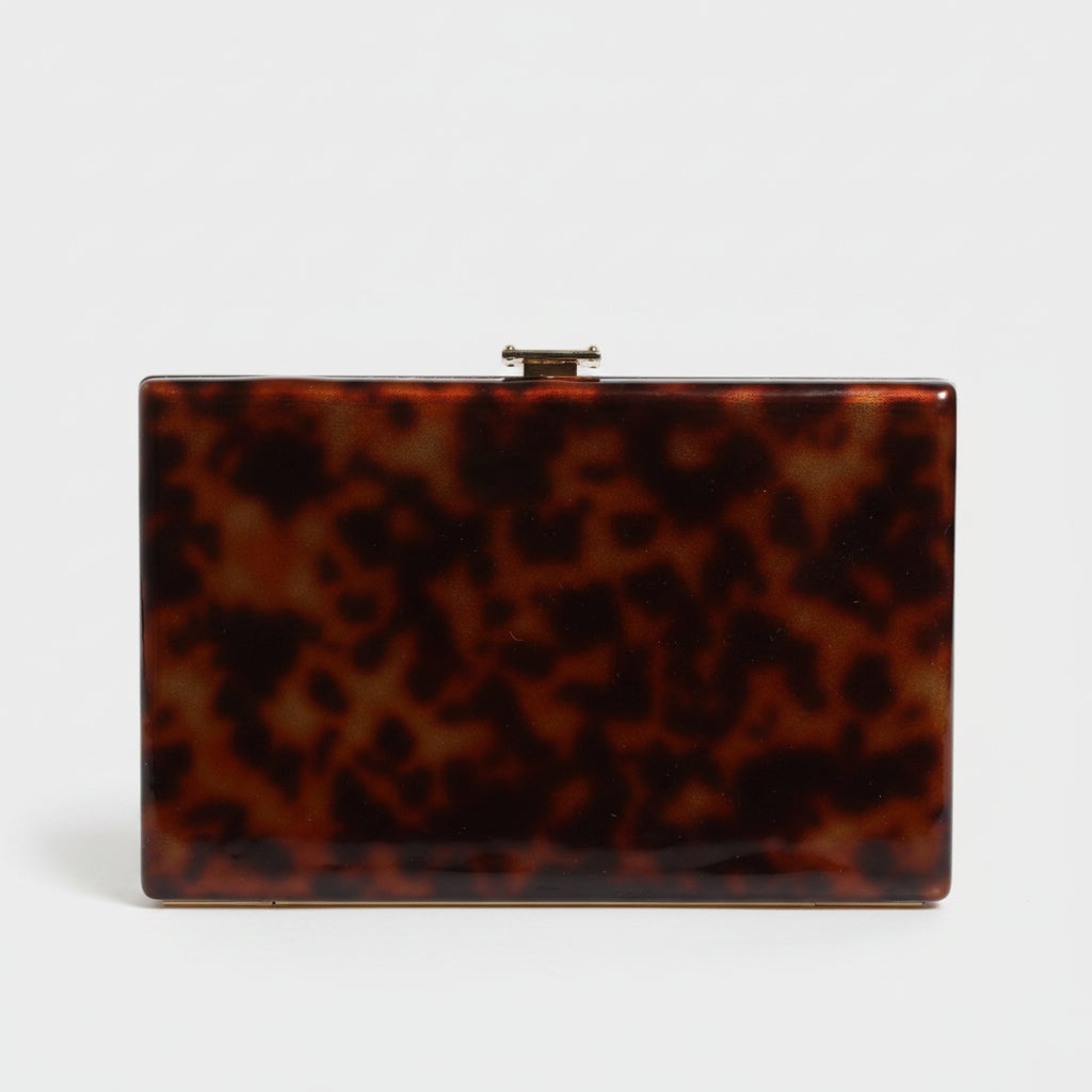 Dolce & Gabbana Brown Leather Clutch Evening Crossbody Bag Dolce & Gabbana