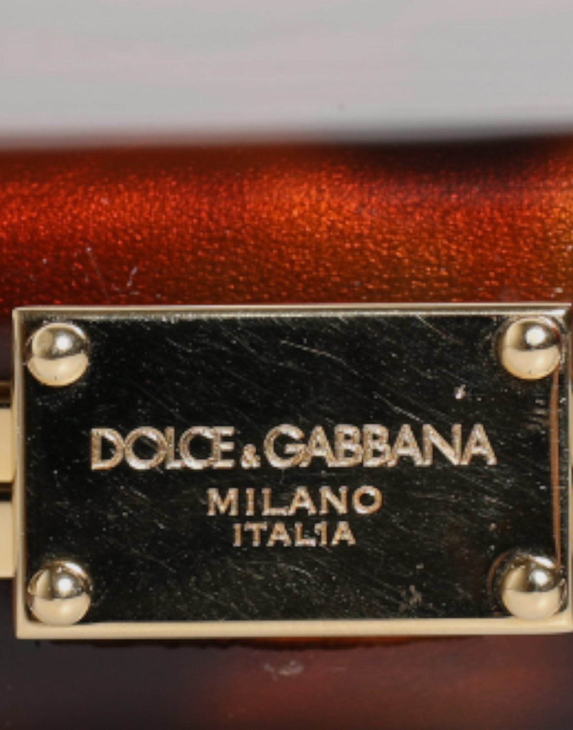 Dolce & Gabbana Brown Leather Clutch Evening Crossbody Bag II Dolce & Gabbana