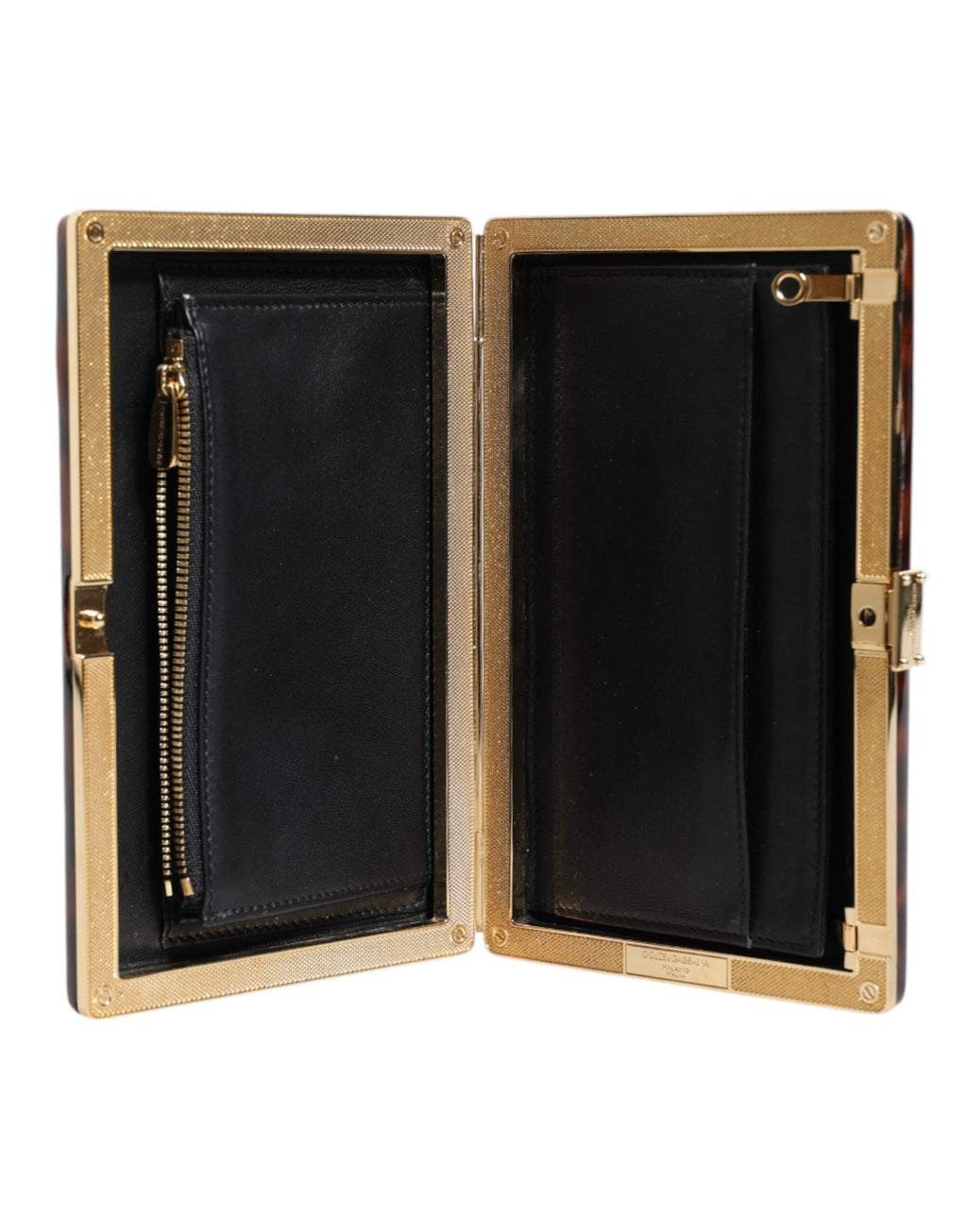 Dolce & Gabbana Brown Leather Clutch Evening Crossbody Bag II Dolce & Gabbana