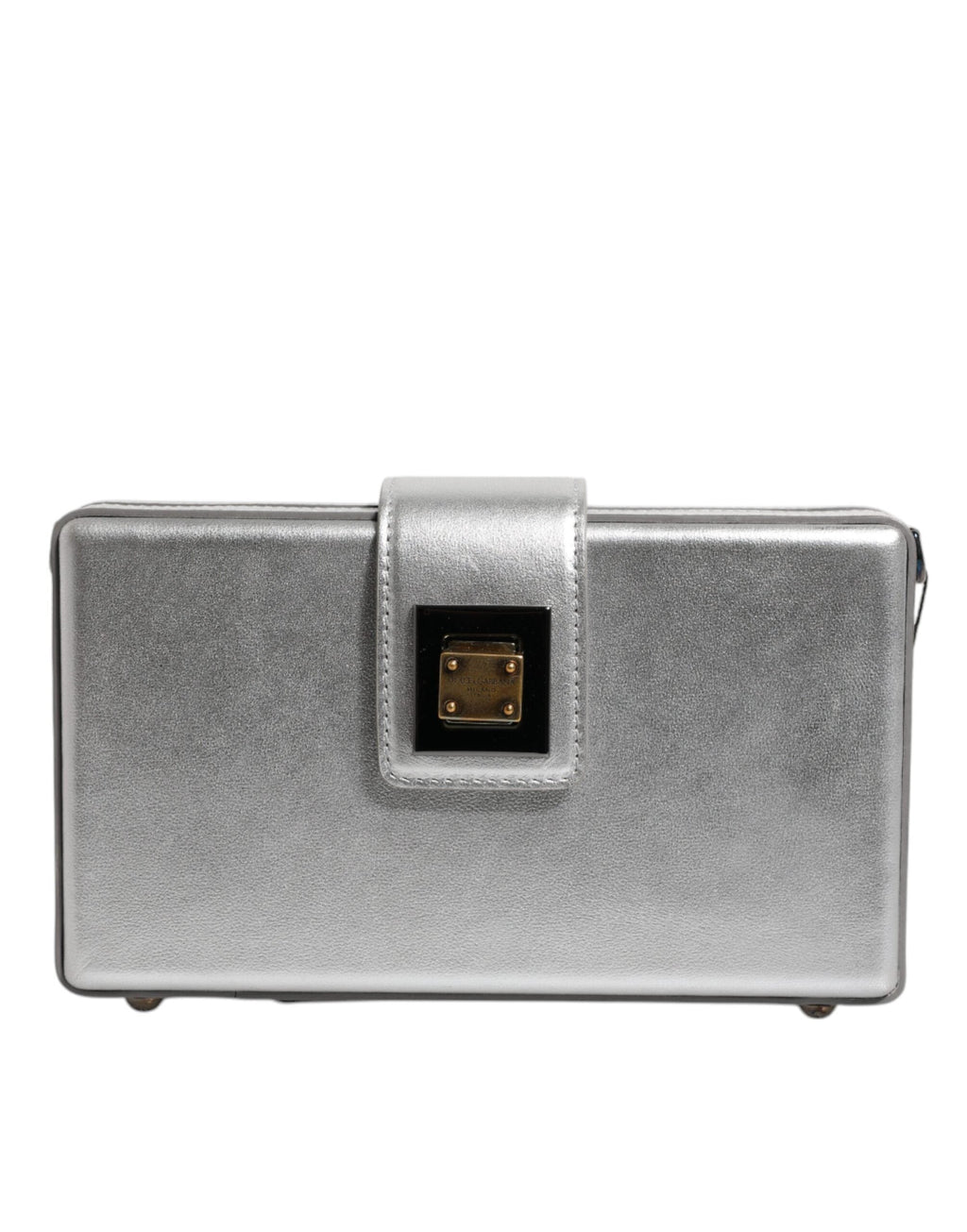 Dolce & Gabbana Metallic Silver DG BOX Leather Shoulder Bag Dolce & Gabbana
