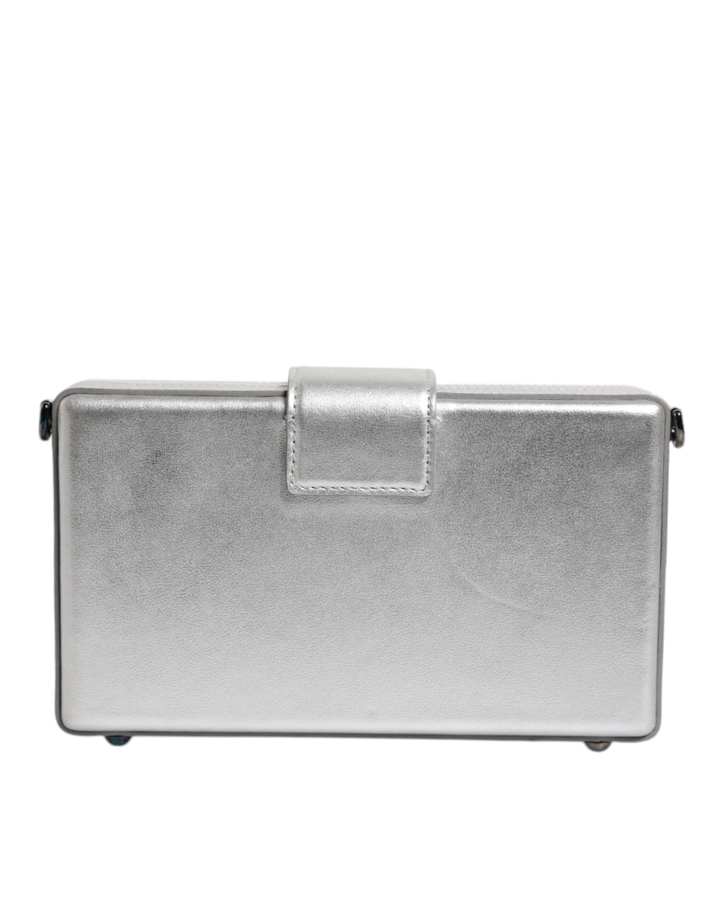 Dolce & Gabbana Metallic Silver DG BOX Leather Shoulder Bag Dolce & Gabbana