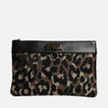 Dolce & Gabbana Multicolor Leopard Jacquard Print Logo Plaque Pouch Bag Dolce & Gabbana