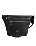 Dolce & Gabbana Black Calfskin Logo Plaque Belt Waist Fanny Pack Dolce & Gabbana