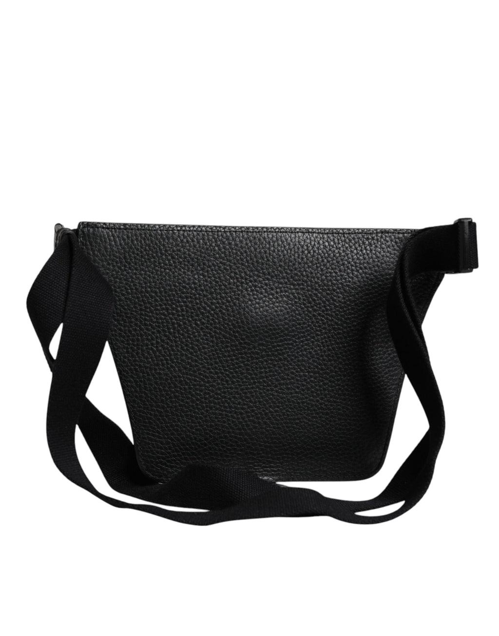 Dolce & Gabbana Black Calfskin Logo Plaque Belt Waist Fanny Pack Dolce & Gabbana