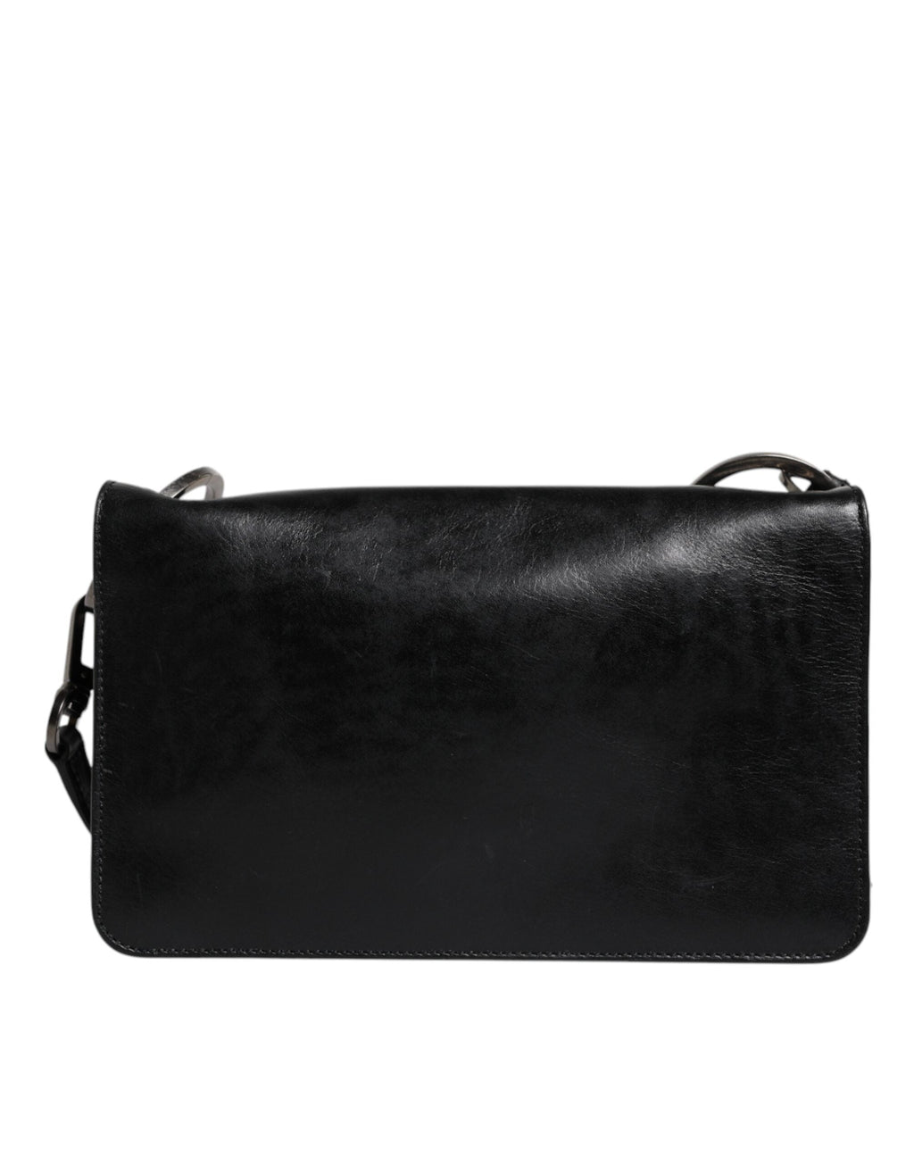 Dolce & Gabbana Black Leather Logo Purse Shoulder Crossbody Bag Dolce & Gabbana