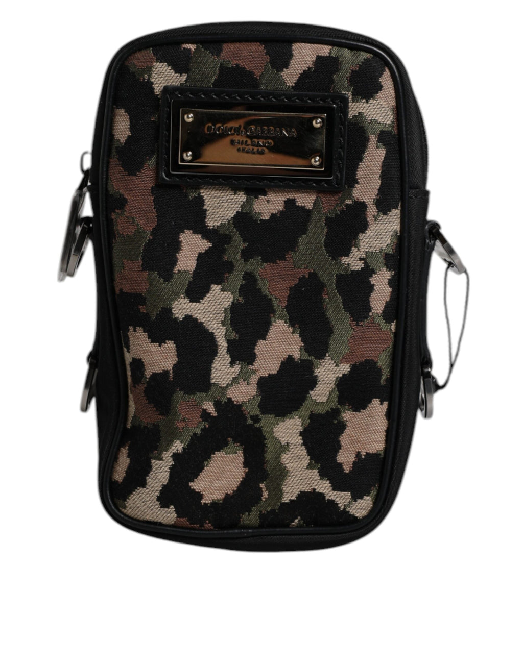 Dolce & Gabbana Multicolor Leopard Jacquard Logo Plaque Neck Strap Bag II Dolce & Gabbana