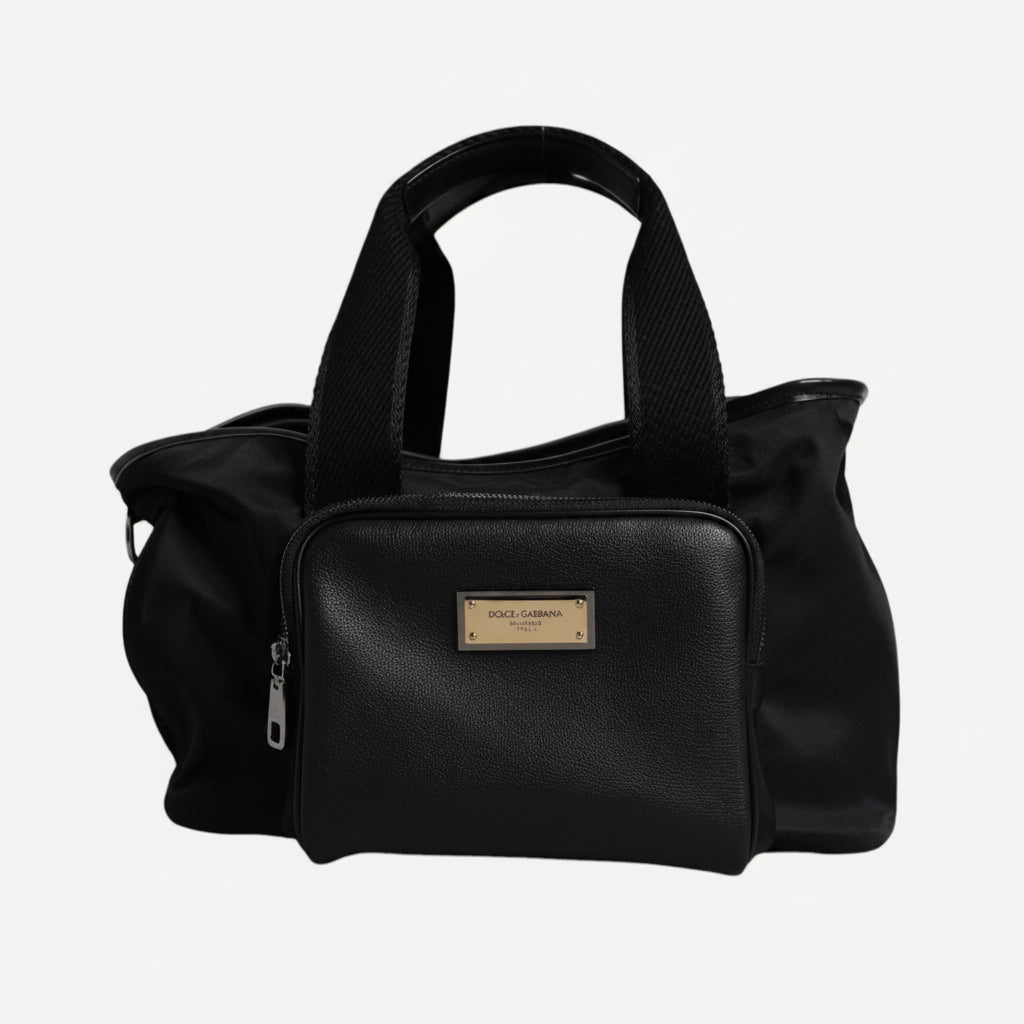 Dolce & Gabbana Black Shoulder Strap Pet Carry Logo Plaque Bag Dolce & Gabbana