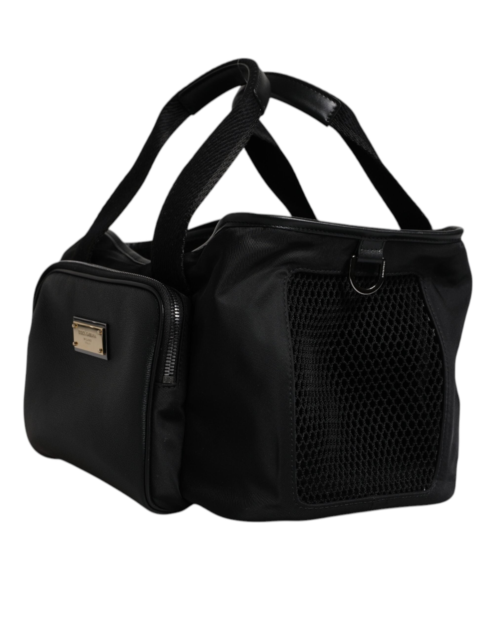 Dolce & Gabbana Black Shoulder Strap Pet Carry Logo Plaque Bag Dolce & Gabbana