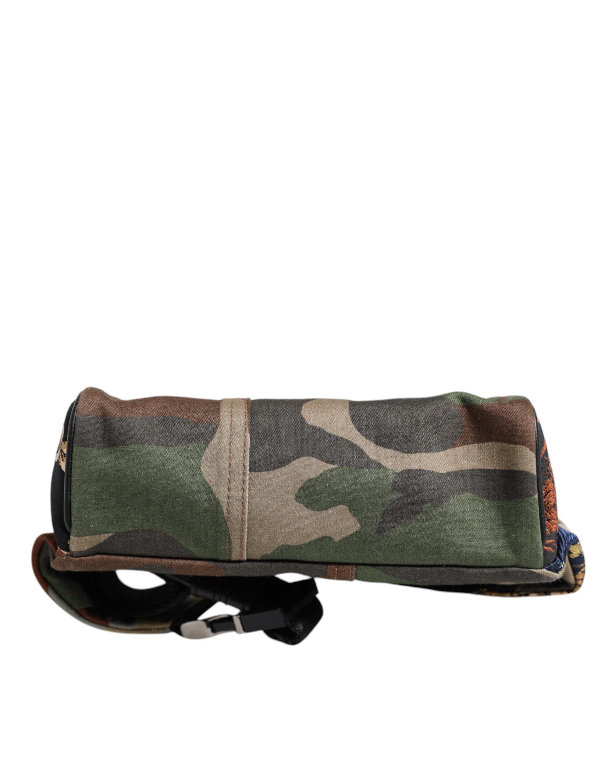 Dolce & Gabbana Multicolor Camouflage Patchwork Logo Waist Fanny Pack Dolce & Gabbana