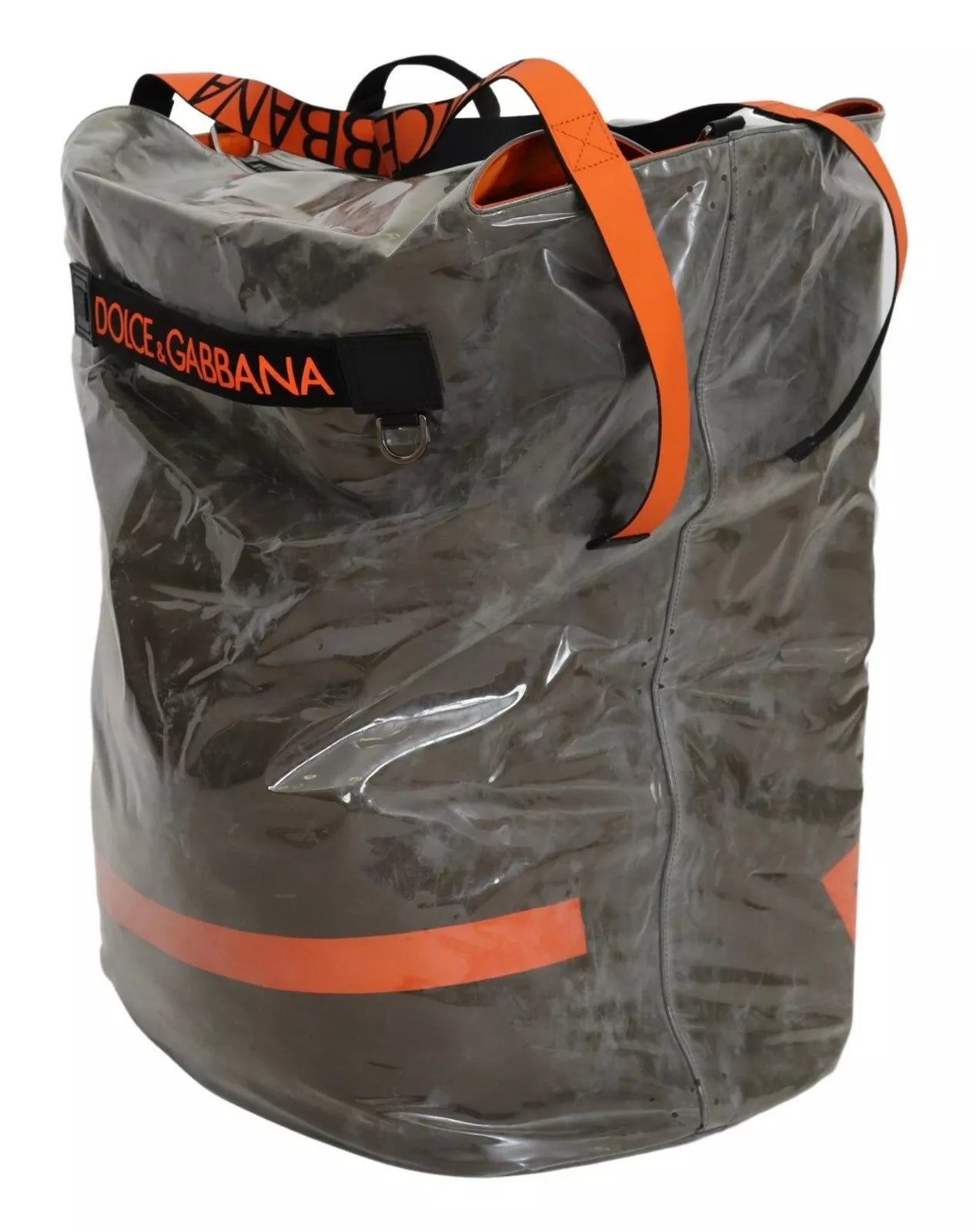 Dolce & Gabbana Green Fashion Expression Oversized Plastic Tote Bag Dolce & Gabbana
