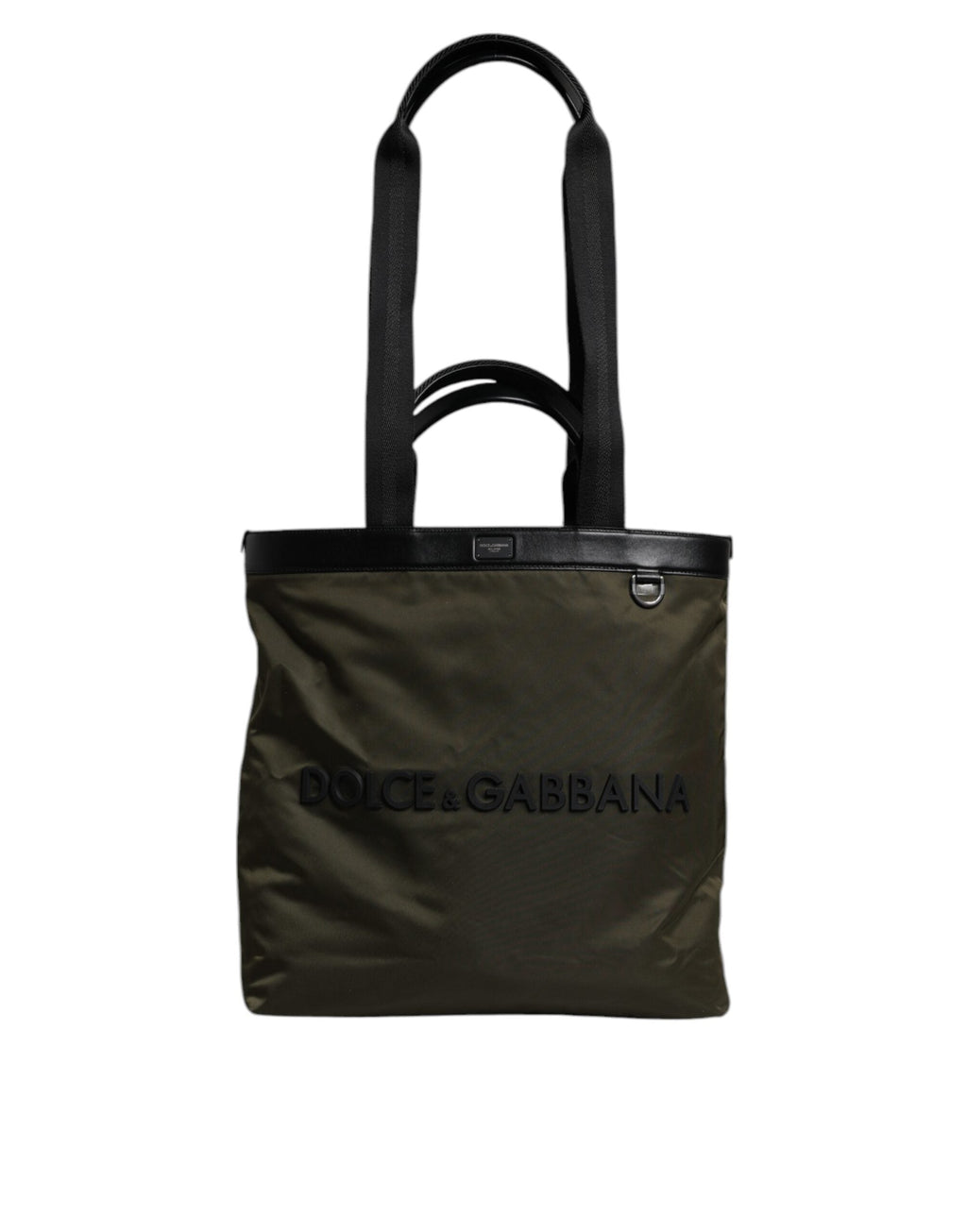 Dolce & Gabbana Military Green Nylon Shoulder Strap Tote Bag Dolce & Gabbana
