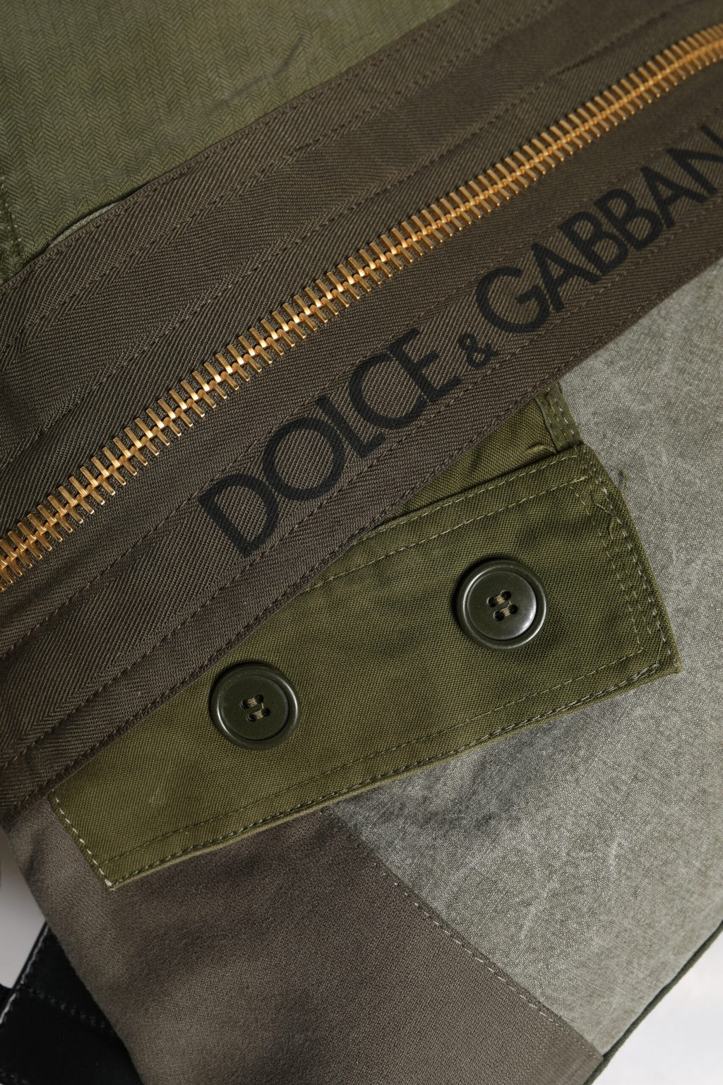 Dolce & Gabbana Military Green Patchwork Rucksack Backpack II Dolce & Gabbana