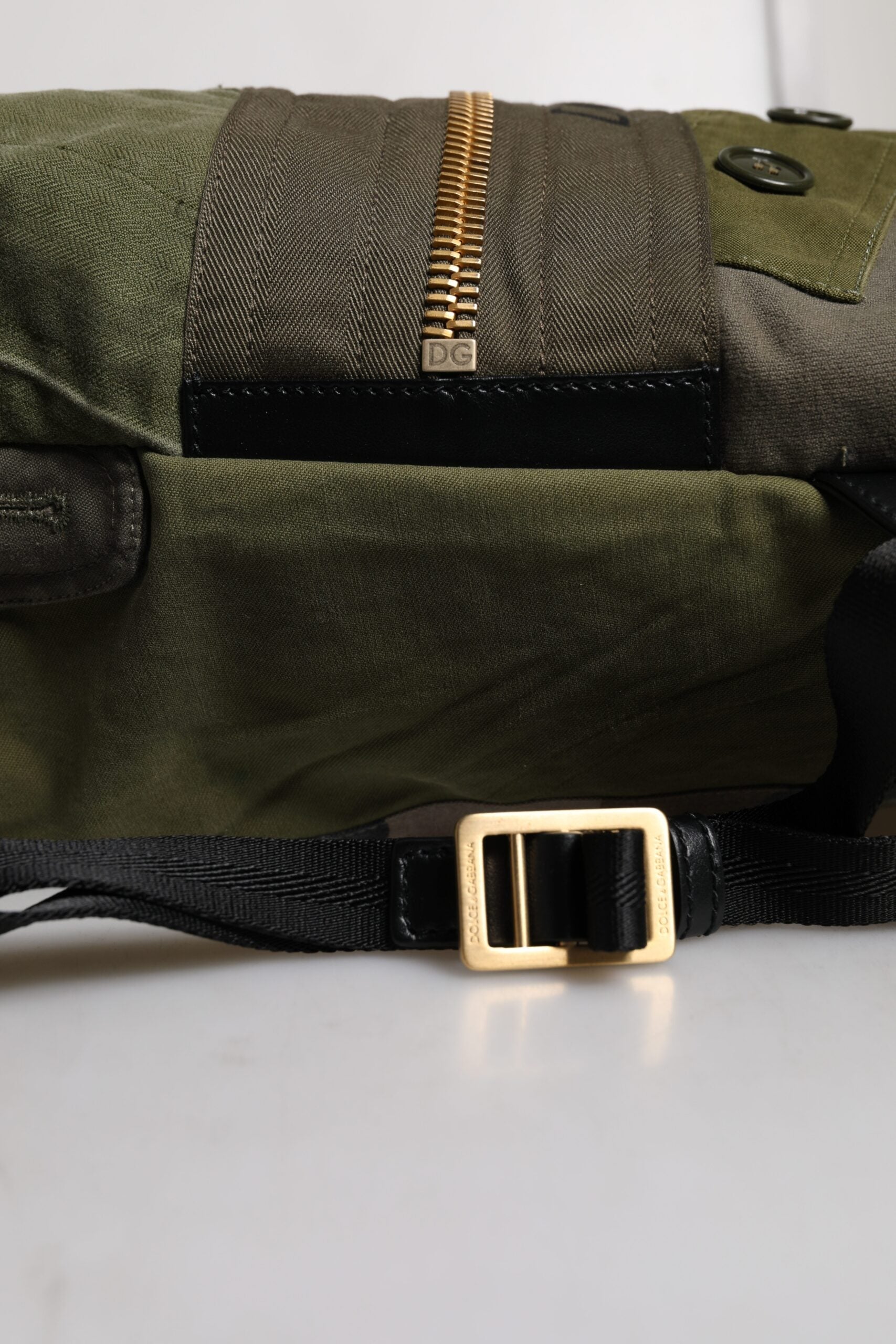 Dolce & Gabbana Military Green Patchwork Rucksack Backpack II Dolce & Gabbana