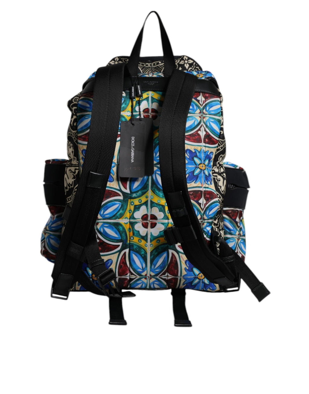Dolce & Gabbana Multicolor Maiolica Print Nylon Backpack Dolce & Gabbana