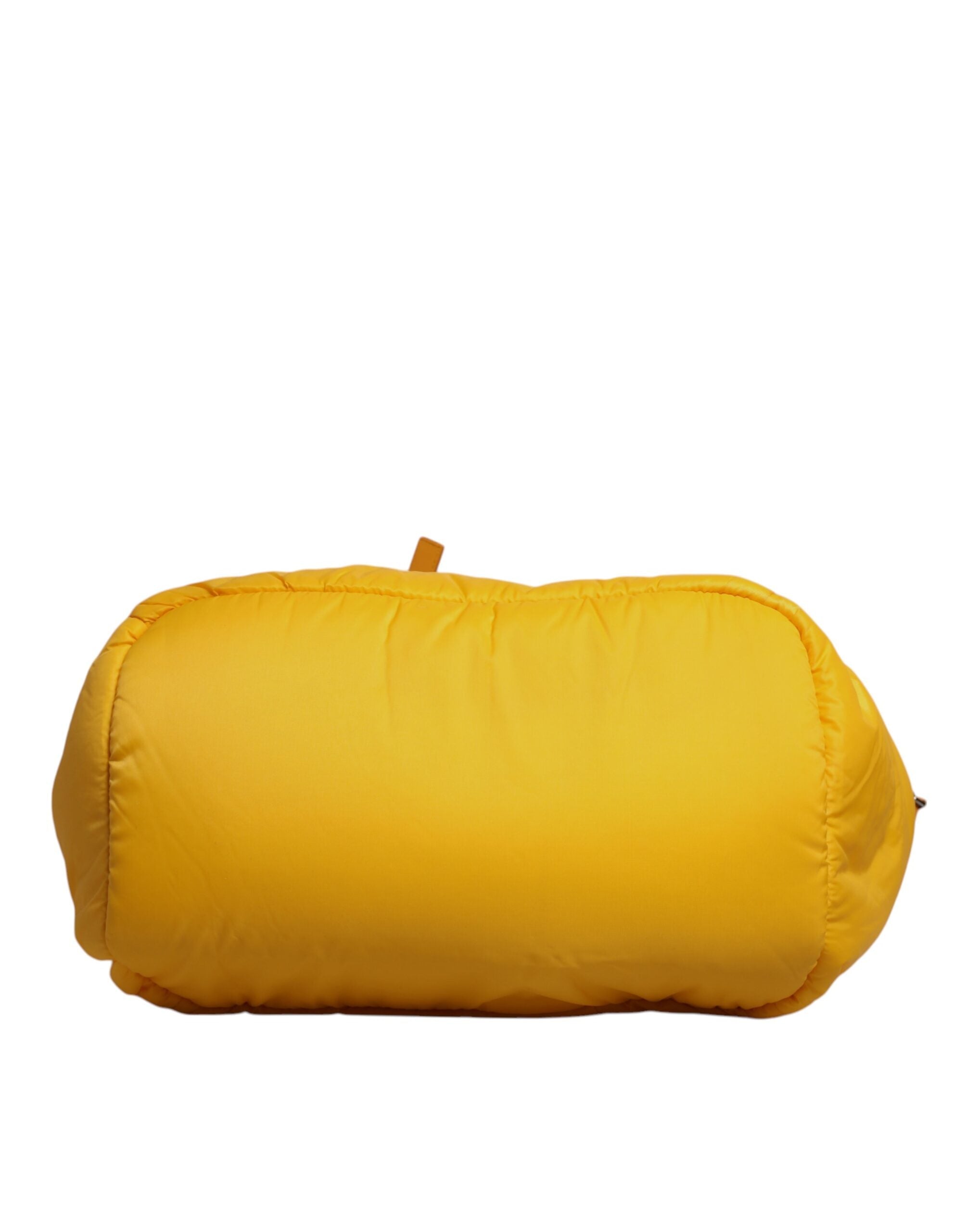 Dolce & Gabbana Yellow & Orange Nylon Logo Plaque Shoulder Duffle Bag Dolce & Gabbana