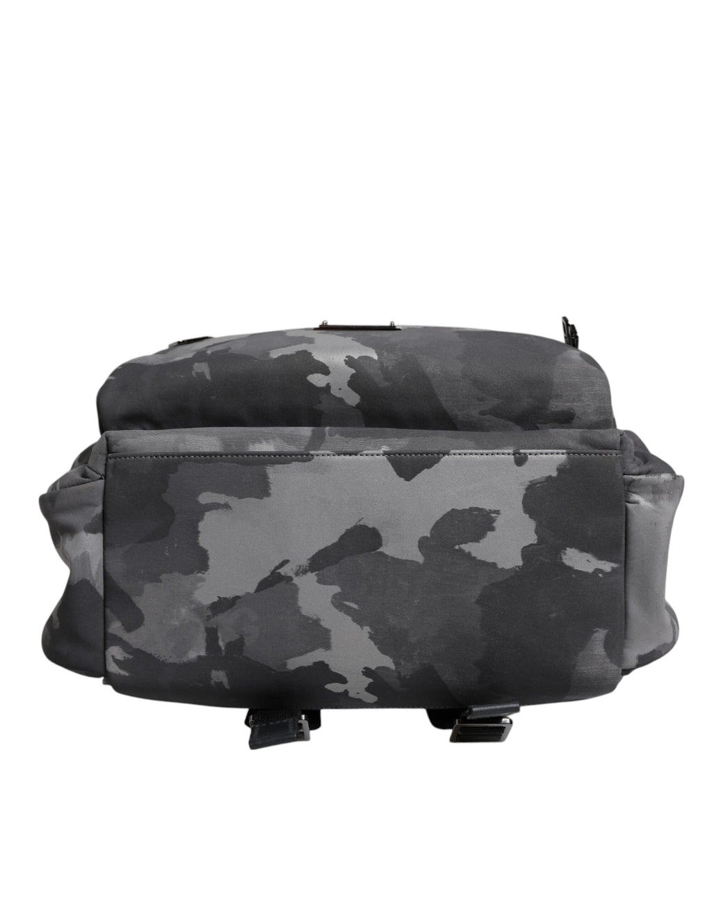 Dolce & Gabbana Gray Cotton Camouflage Logo Plaque Backpack Dolce & Gabbana