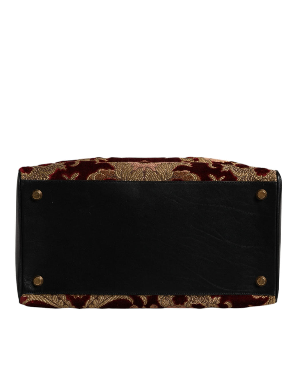 Dolce & Gabbana Multicolor Leather Brocade Velvet Travel Duffle Tote Bag Dolce & Gabbana