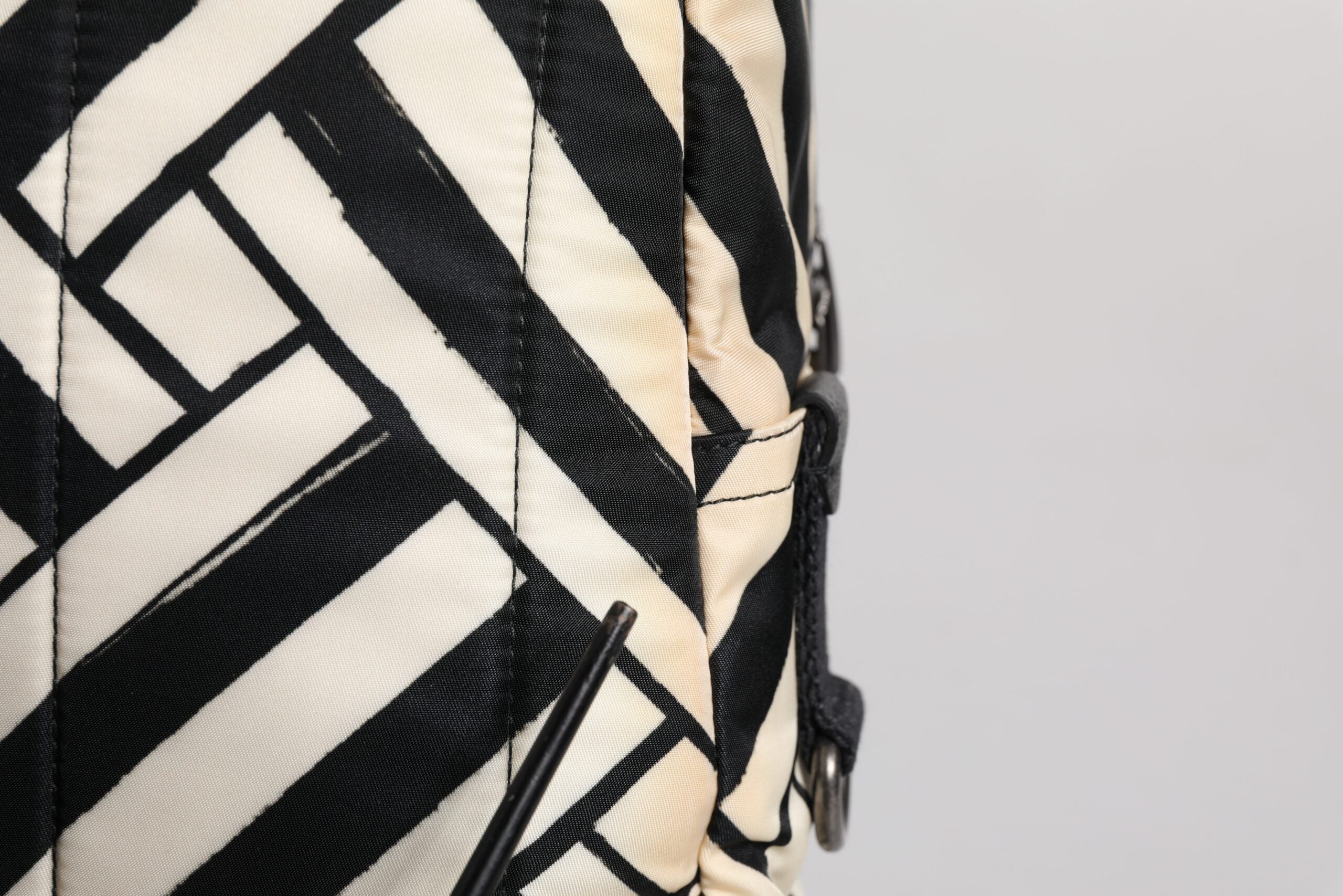 Dolce & Gabbana Black & White Nylon Leather Travel Backpack Dolce & Gabbana