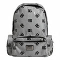 Dolce & Gabbana Polyester Gray Black DG Logo Plaque Backpack Bag Dolce & Gabbana