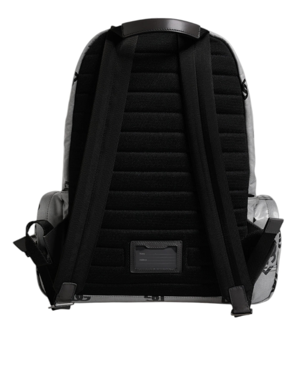 Dolce & Gabbana Polyester Gray & Black DG Logo Plaque Backpack Dolce & Gabbana