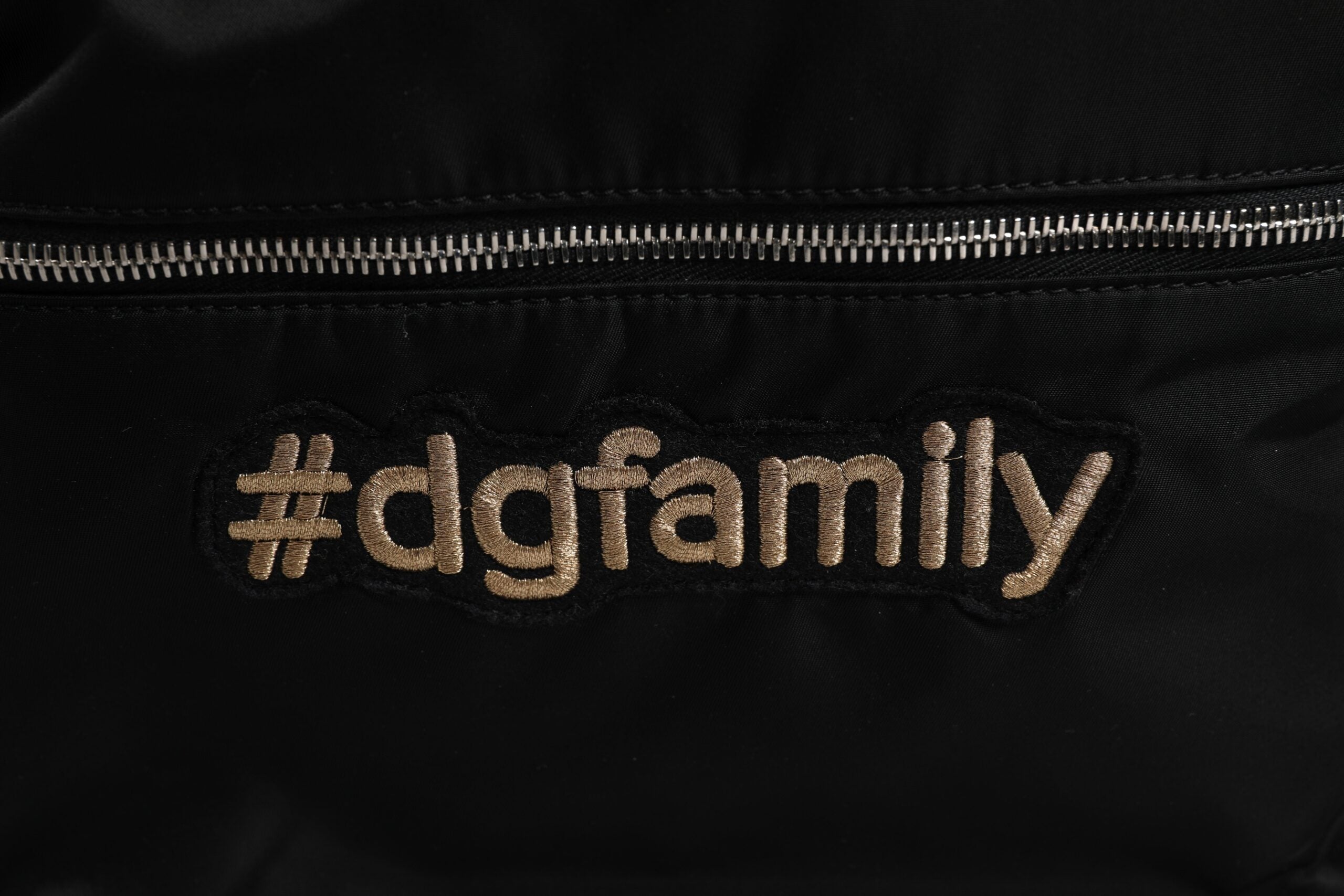 Dolce & Gabbana Black Nylon #DGFamily Embellished VULCANO Backpack Dolce & Gabbana