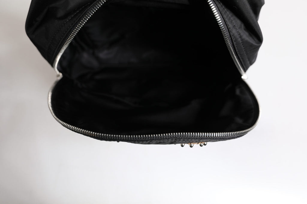 Dolce & Gabbana Black Nylon #DGFamily Embellished VULCANO Backpack Dolce & Gabbana