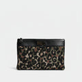 Dolce & Gabbana Multicolor Leopard Jacquard Print Logo Plaque Pouch Bag Dolce & Gabbana