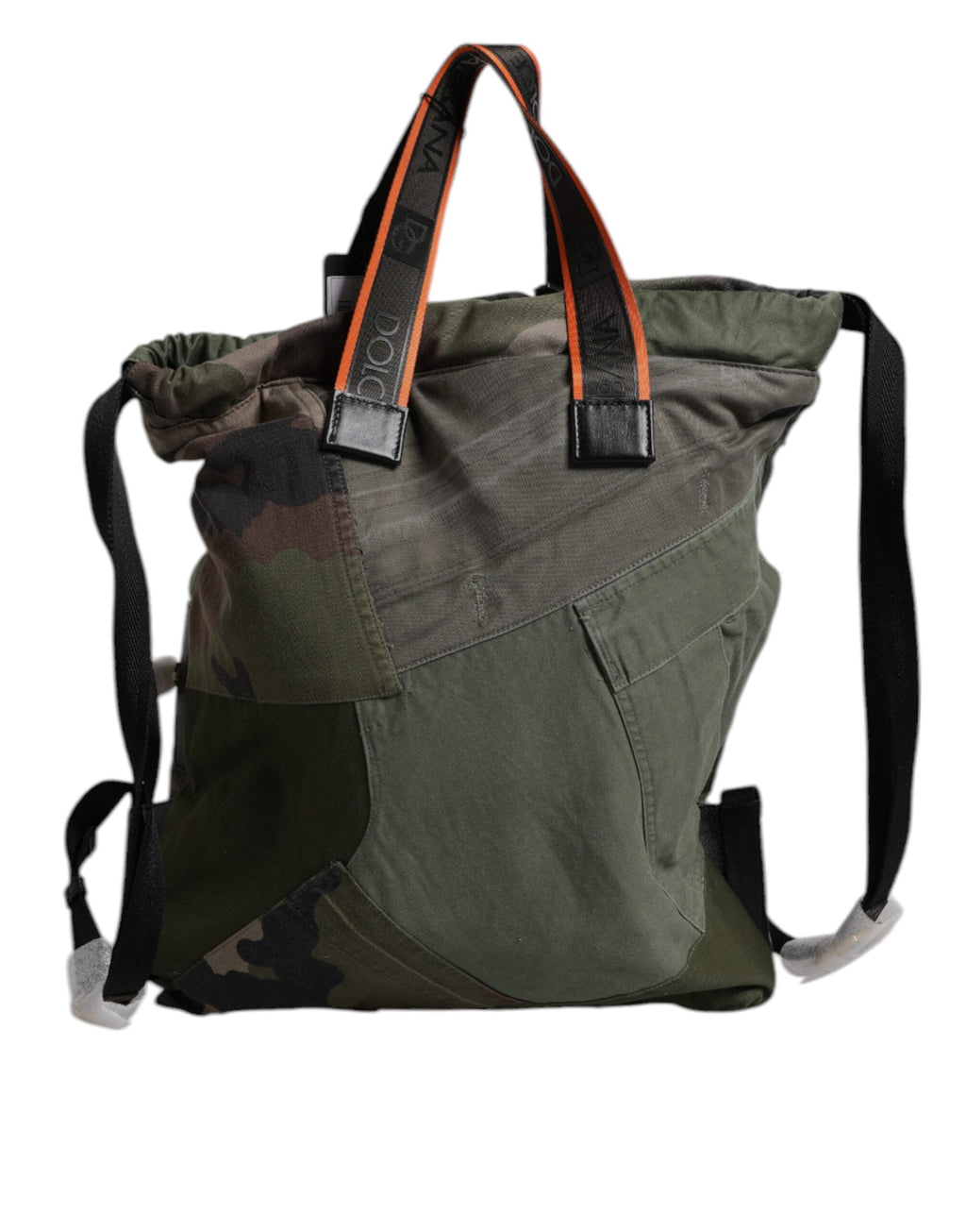 Dolce & Gabbana Military Green Patchwork Rucksack Backpack III Dolce & Gabbana
