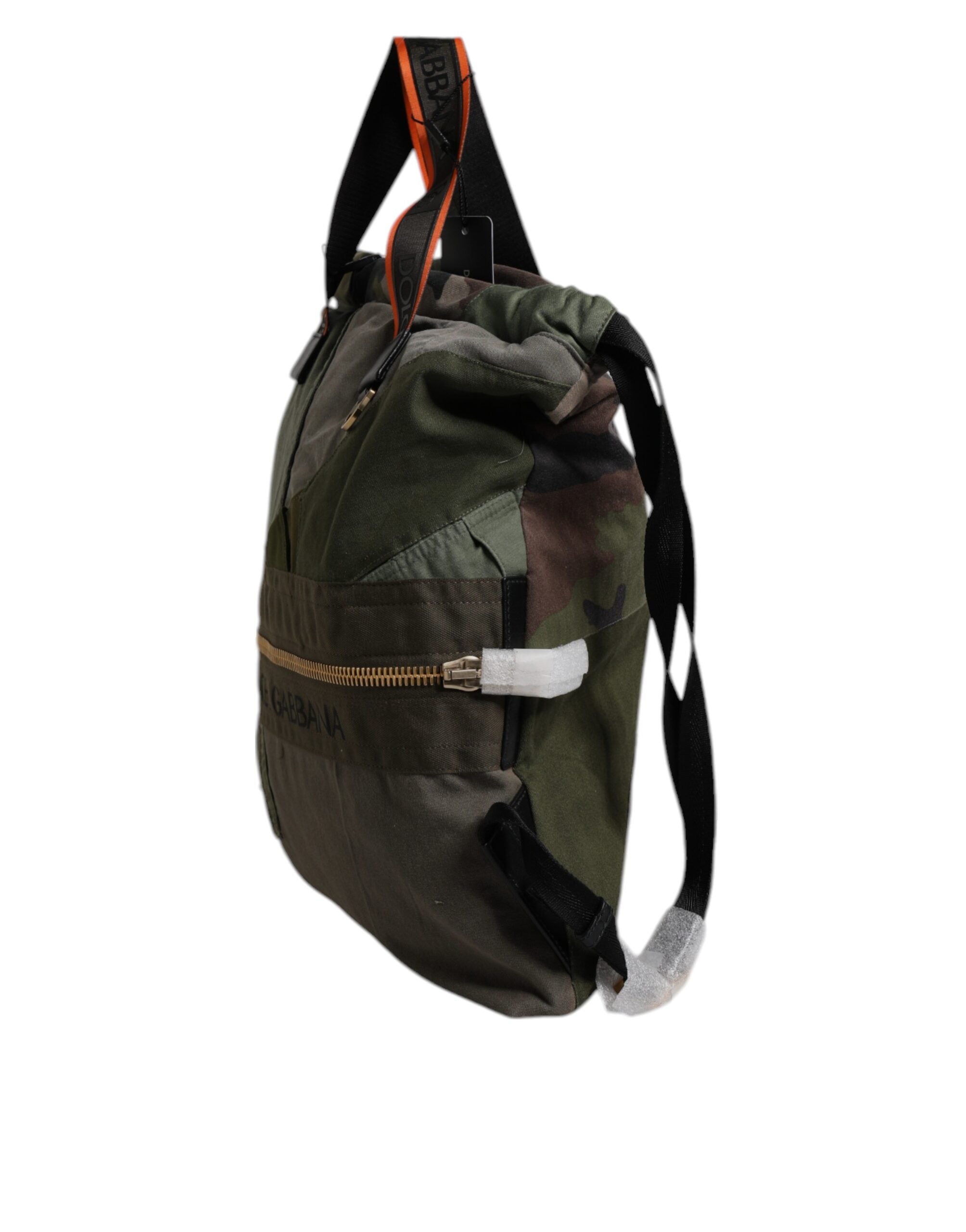 Dolce & Gabbana Military Green Patchwork Rucksack Backpack IV Dolce & Gabbana
