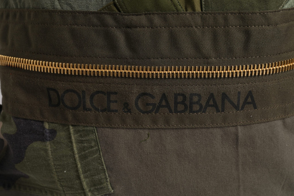 Dolce & Gabbana Military Green Patchwork Rucksack Backpack IV Dolce & Gabbana