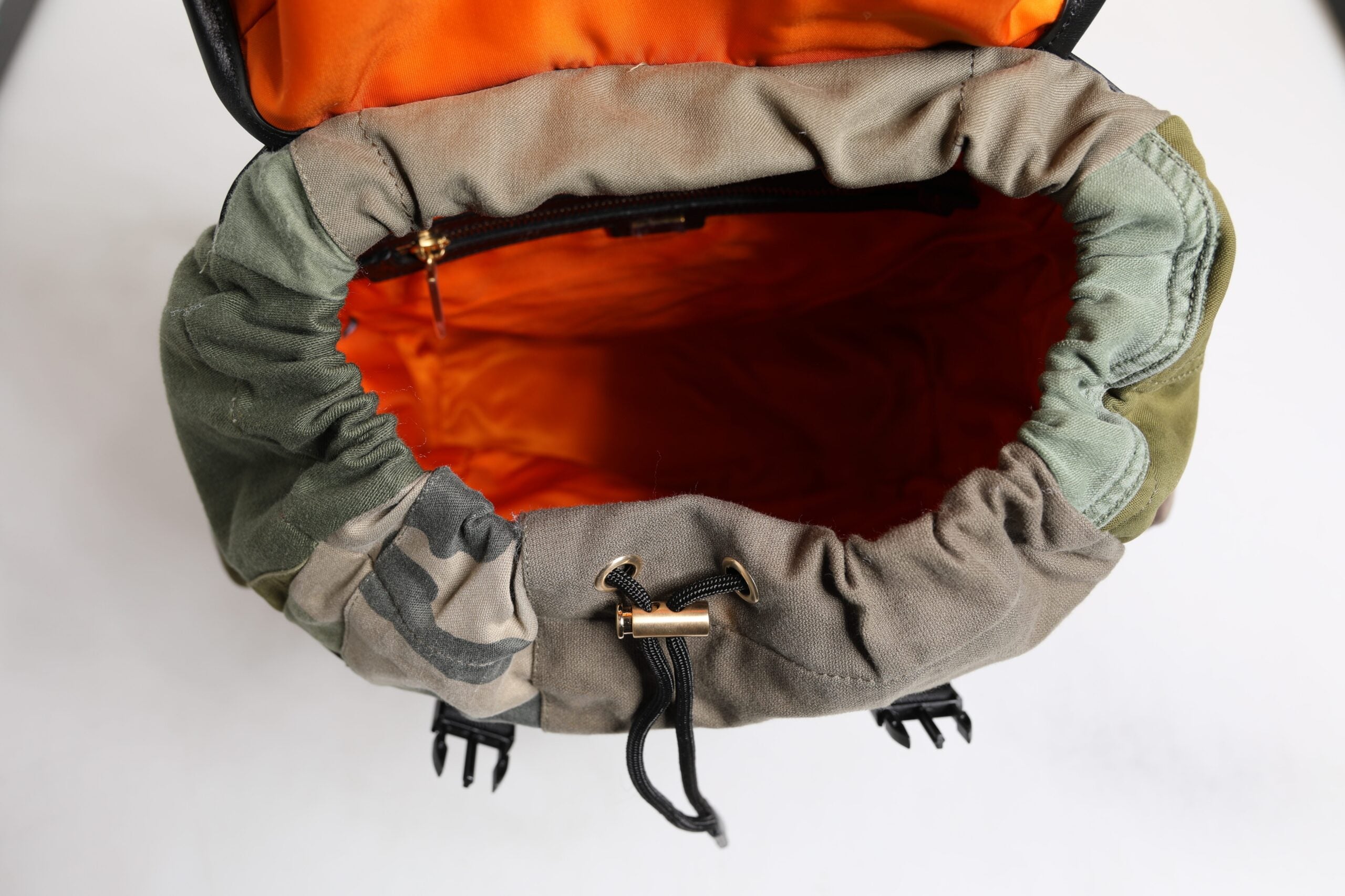 Dolce & Gabbana Military Green Patchwork Travel Backpack Dolce & Gabbana