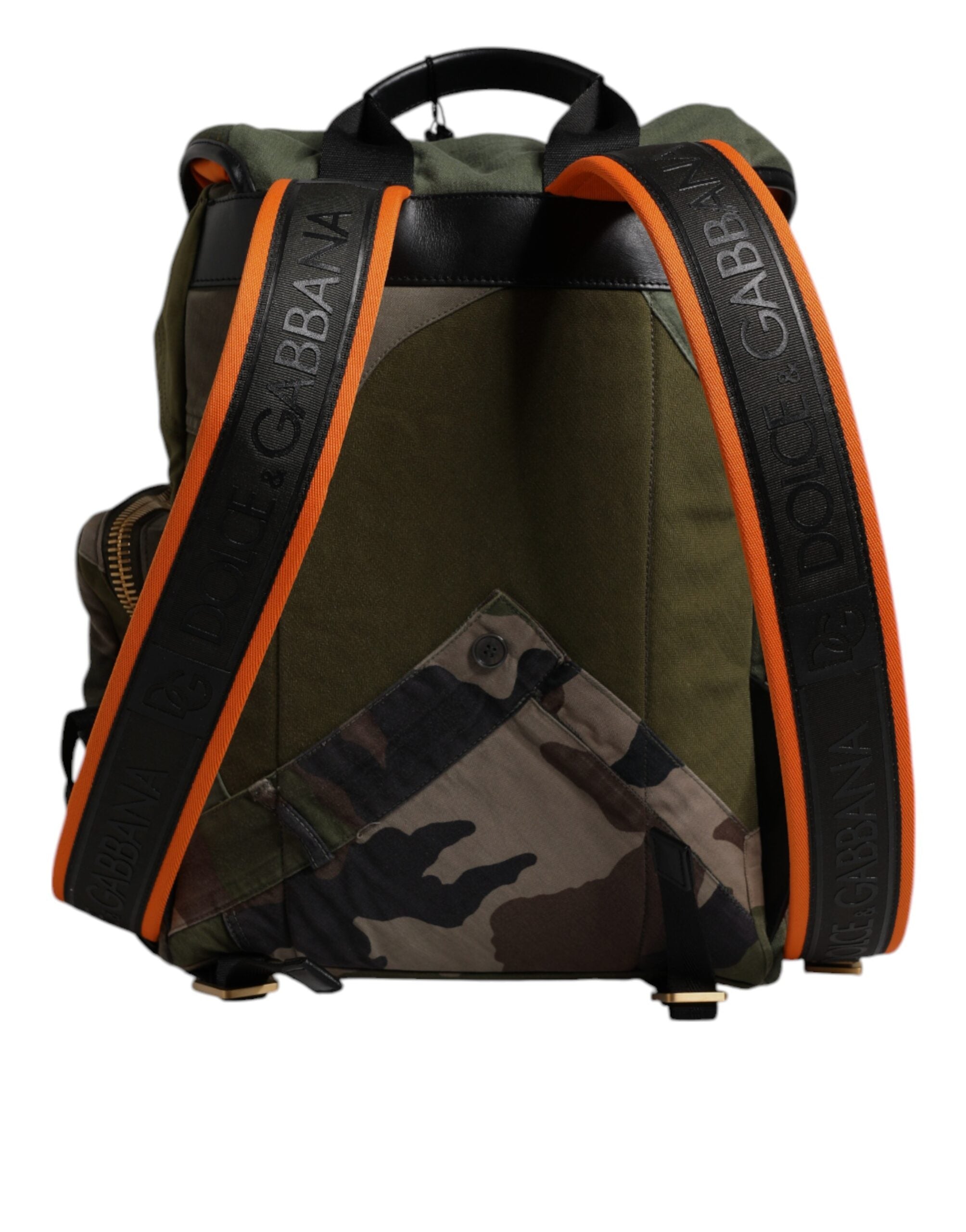 Dolce & Gabbana Military Green Patchwork Travel Backpack V Dolce & Gabbana