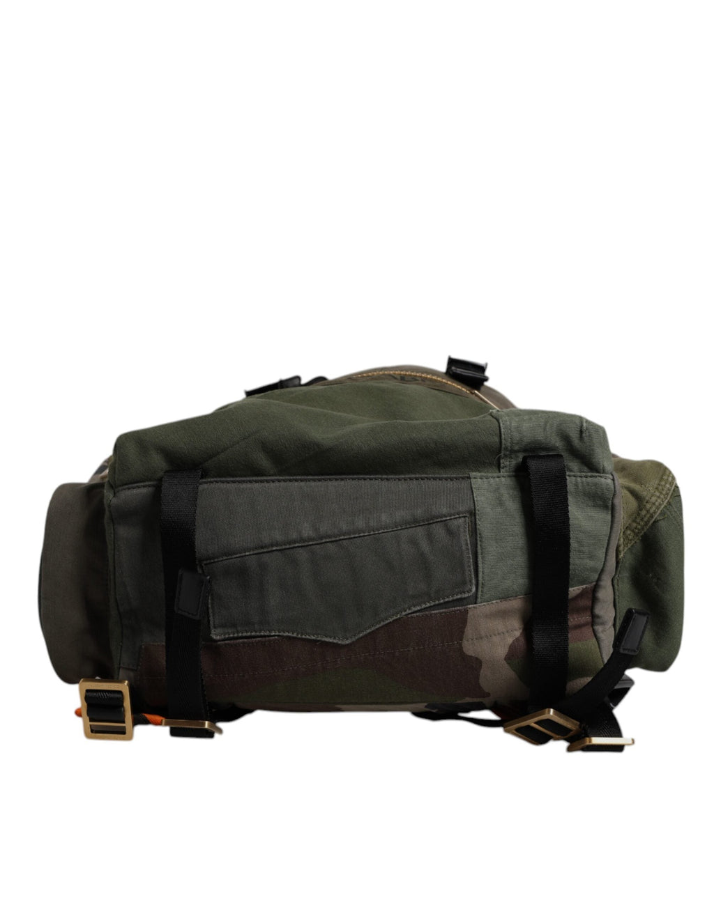 Dolce & Gabbana Military Green Patchwork School Backpack IV Dolce & Gabbana