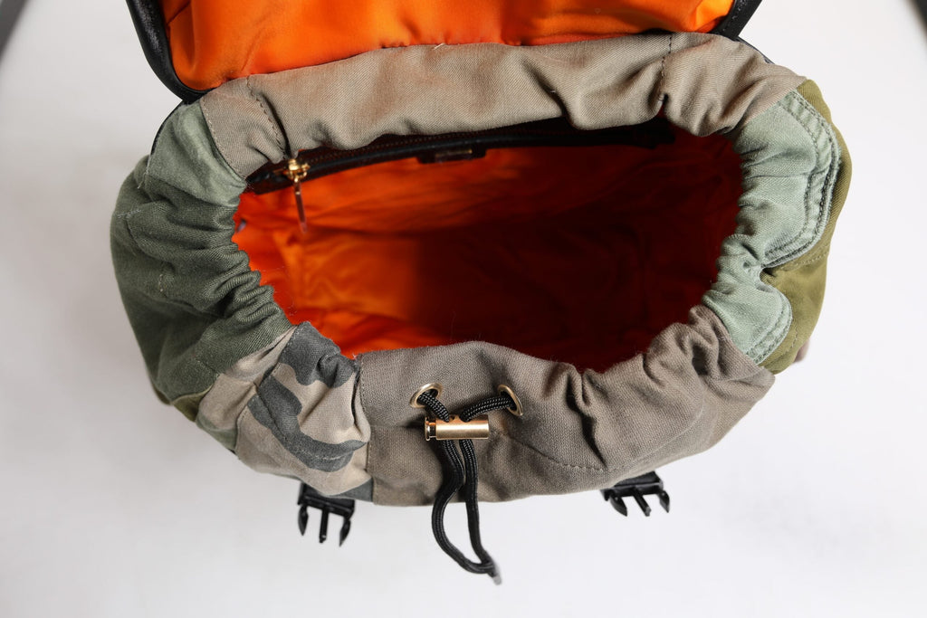 Dolce & Gabbana Military Green Patchwork Travel Backpack VIII Dolce & Gabbana