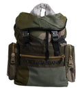 Dolce & Gabbana Military Green Patchwork Travel Backpack X Dolce & Gabbana