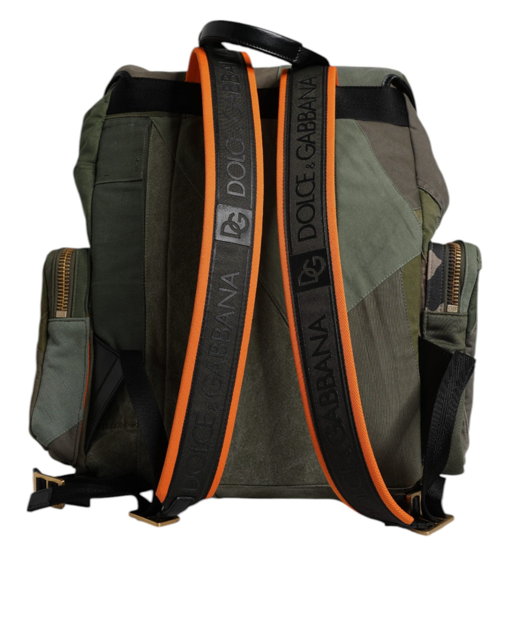 Dolce & Gabbana Military Green Patchwork Travel Backpack XIII Dolce & Gabbana