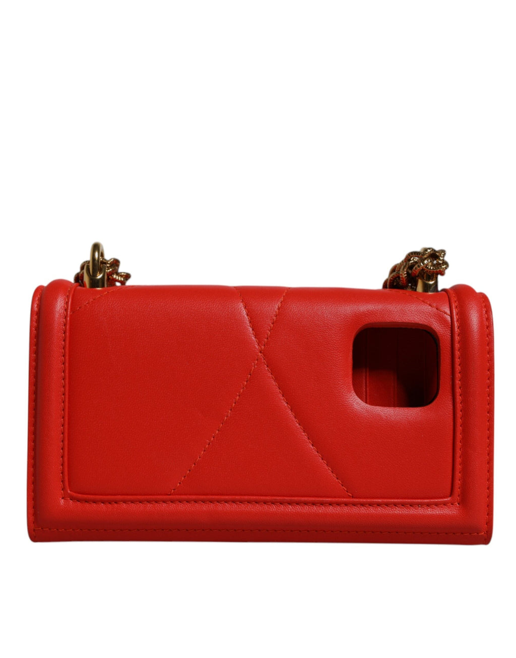 Dolce & Gabbana Red Quilted Devotion Crossbody Chain Phone Bag Dolce & Gabbana