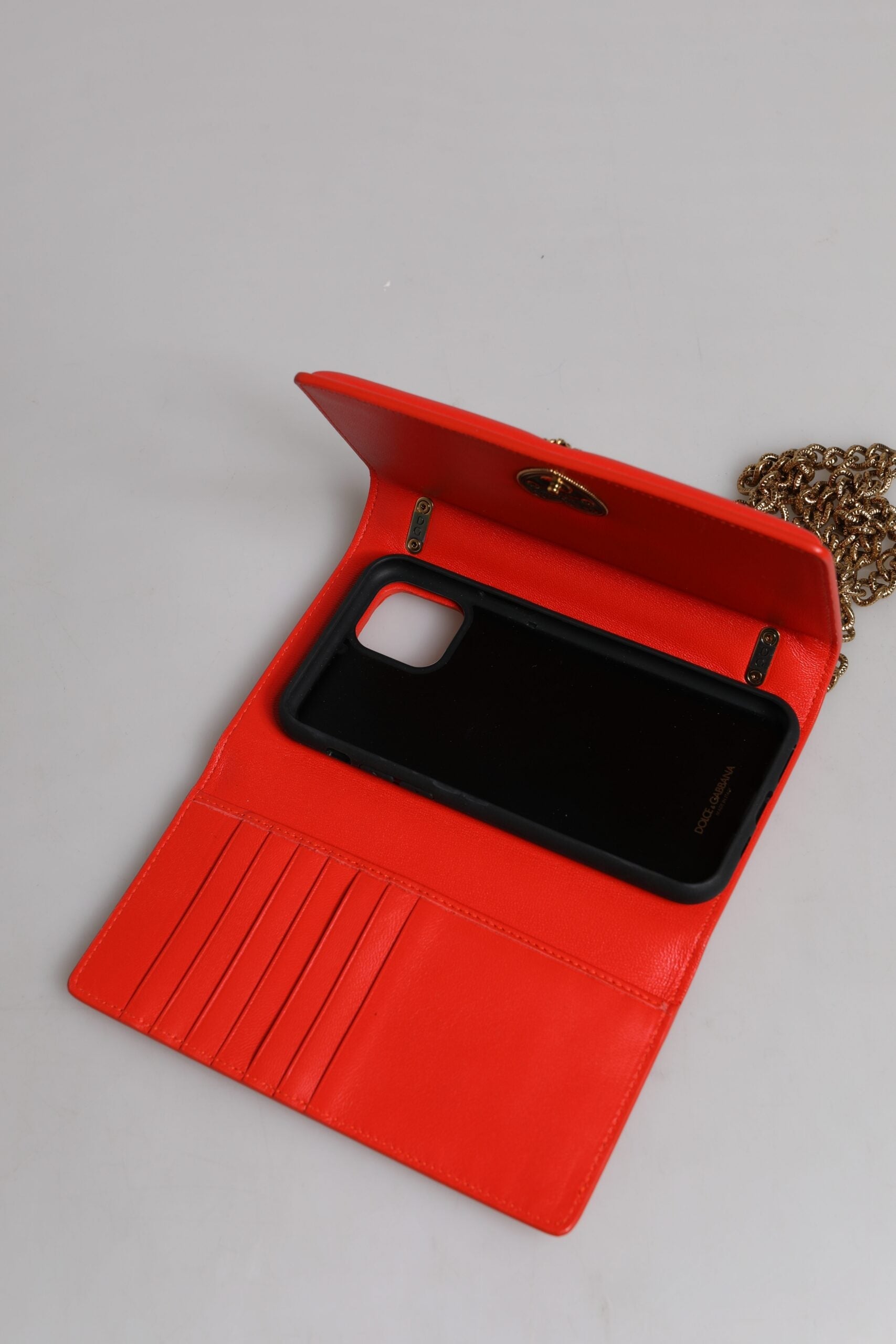 Dolce & Gabbana Red Quilted Devotion Crossbody Chain Phone Bag Dolce & Gabbana