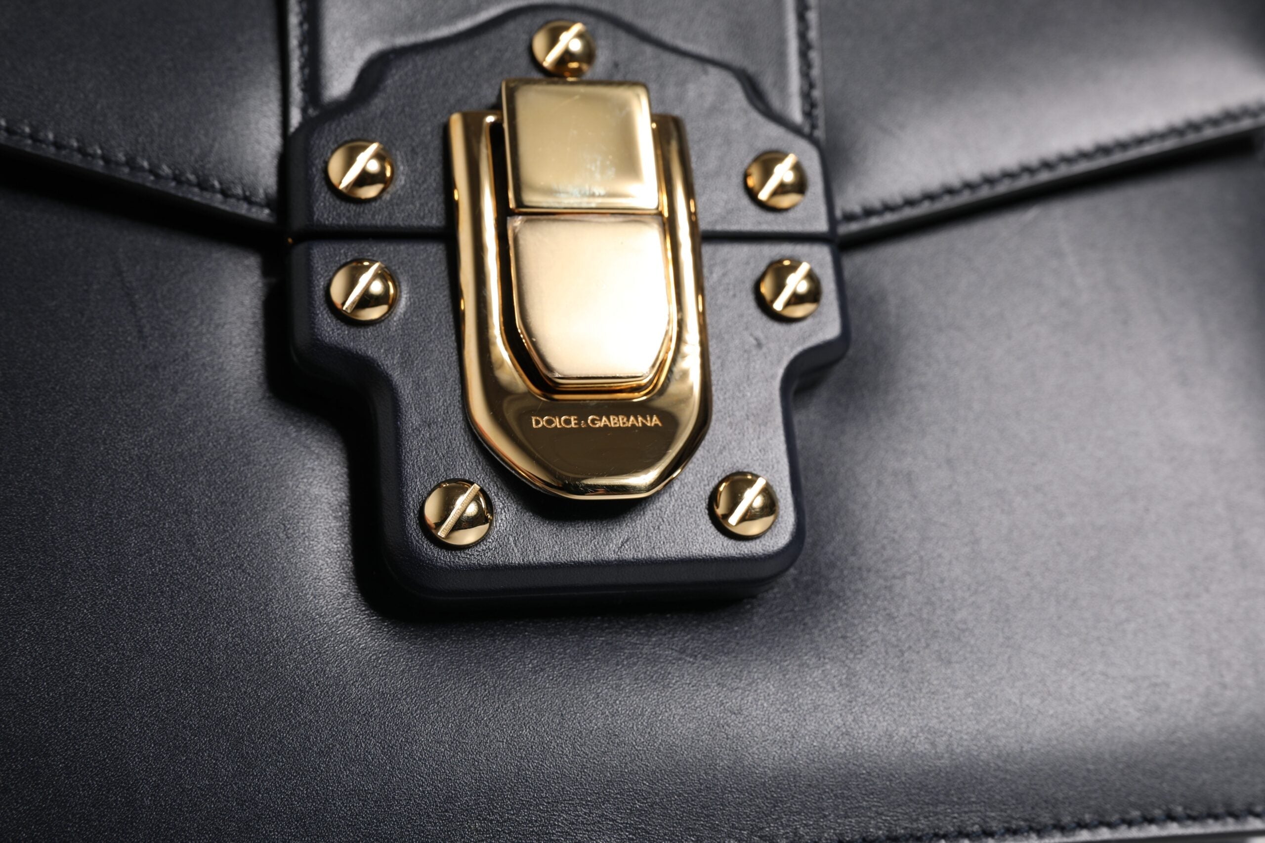 Dolce & Gabbana Black Calfskin Leather Shoulder Strap Bag Dolce & Gabbana